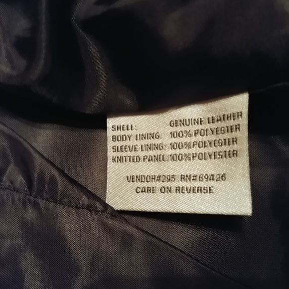 Leather biker Jacket 2 front pockets - Picture 6 of 7